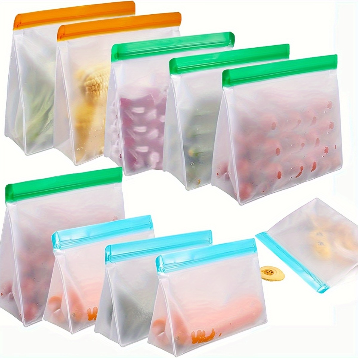 Homemade Food Snacks - 3Pcs Reusable Airtight Leakproof Silicone Food