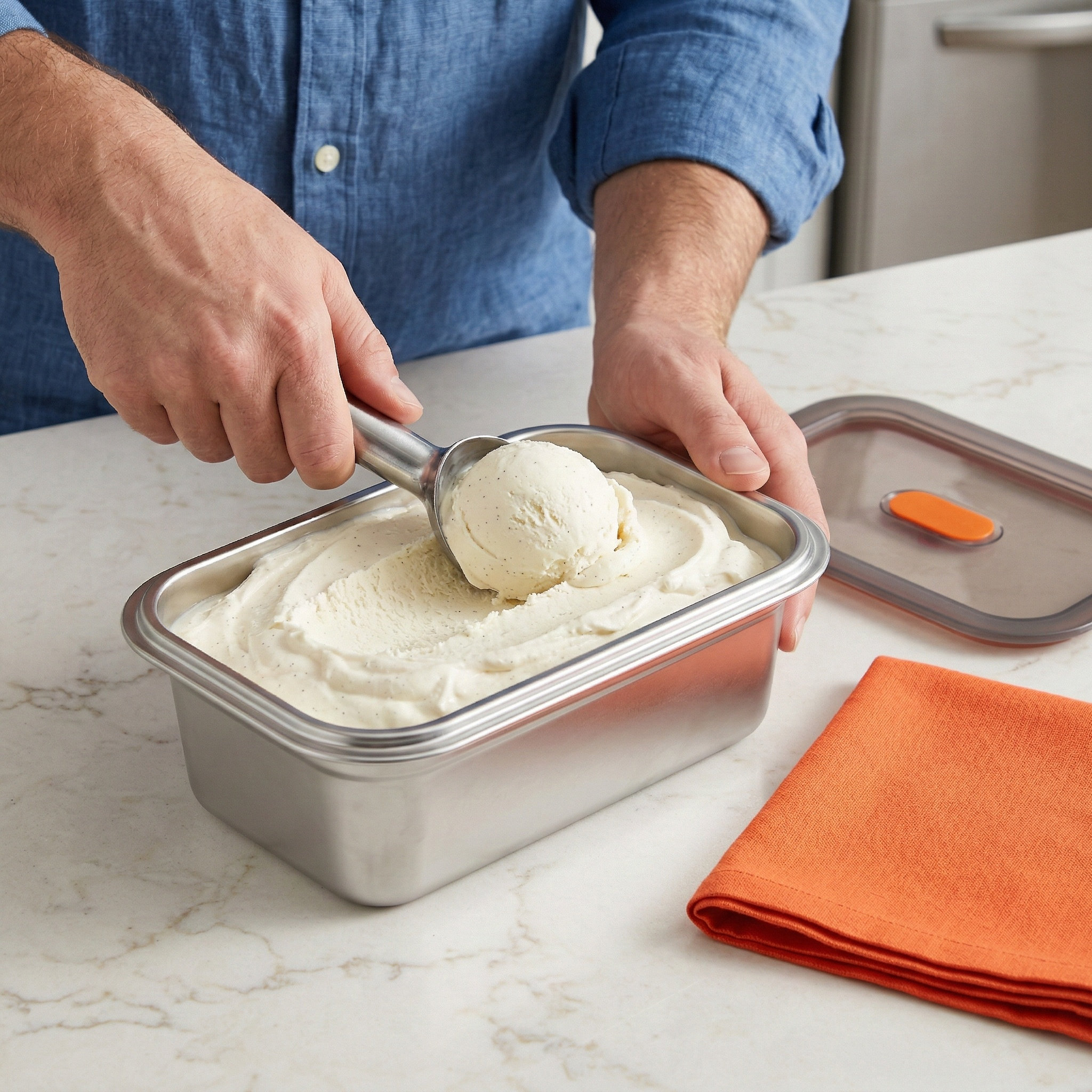 Stainless Steel Ice Cream Stor - Homemade Food Snacks incelemesi ve fiyatı