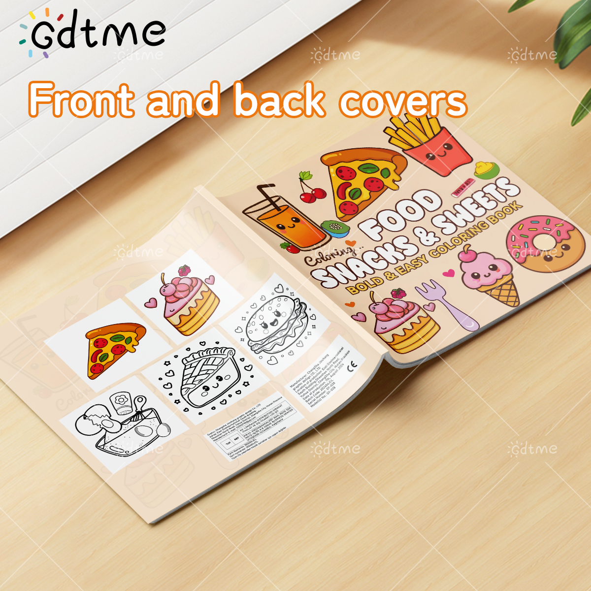 FOOD SNACKS & SWEETS Themed Co - Food And Snacks Coloring Book Bold And Easy incelemesi ve fiyatı
