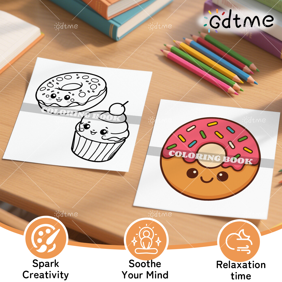 FOOD SNACKS & SWEETS Themed Co - Food And Snacks Coloring Book Bold And Easy incelemesi ve fiyatı