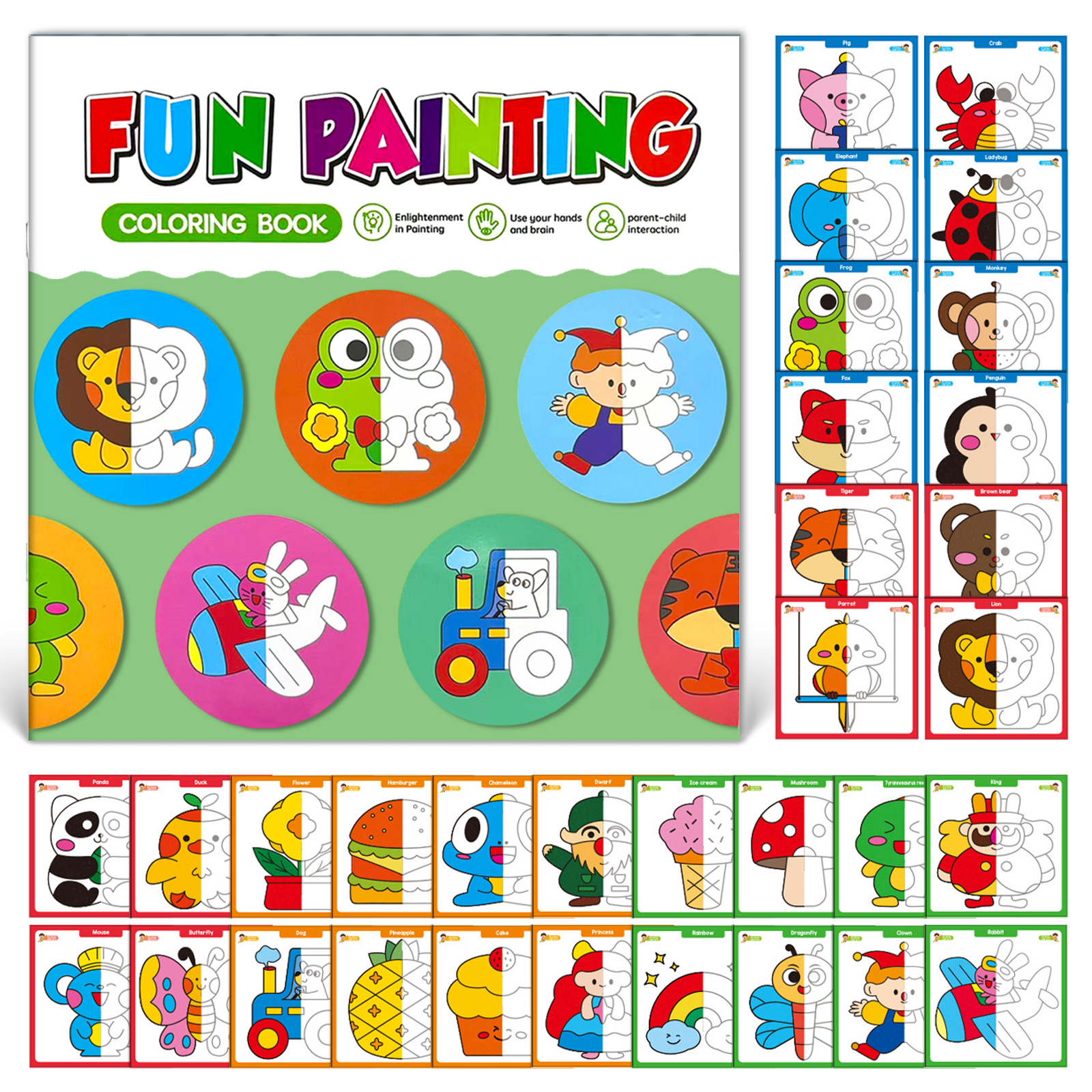 Kids Symmetrical Painting Acti - Food And Snacks Coloring Book Bold And Easy incelemesi ve fiyatı