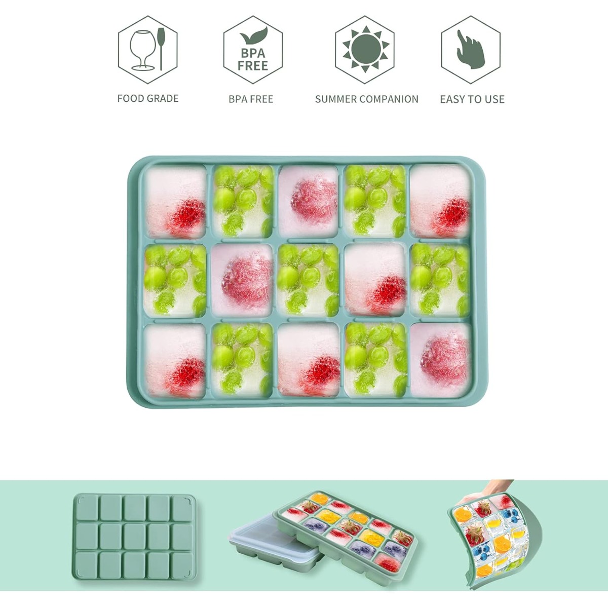 Bamboo Green Silicone Ice Cube - Homemade Food Snacks incelemesi ve fiyatı