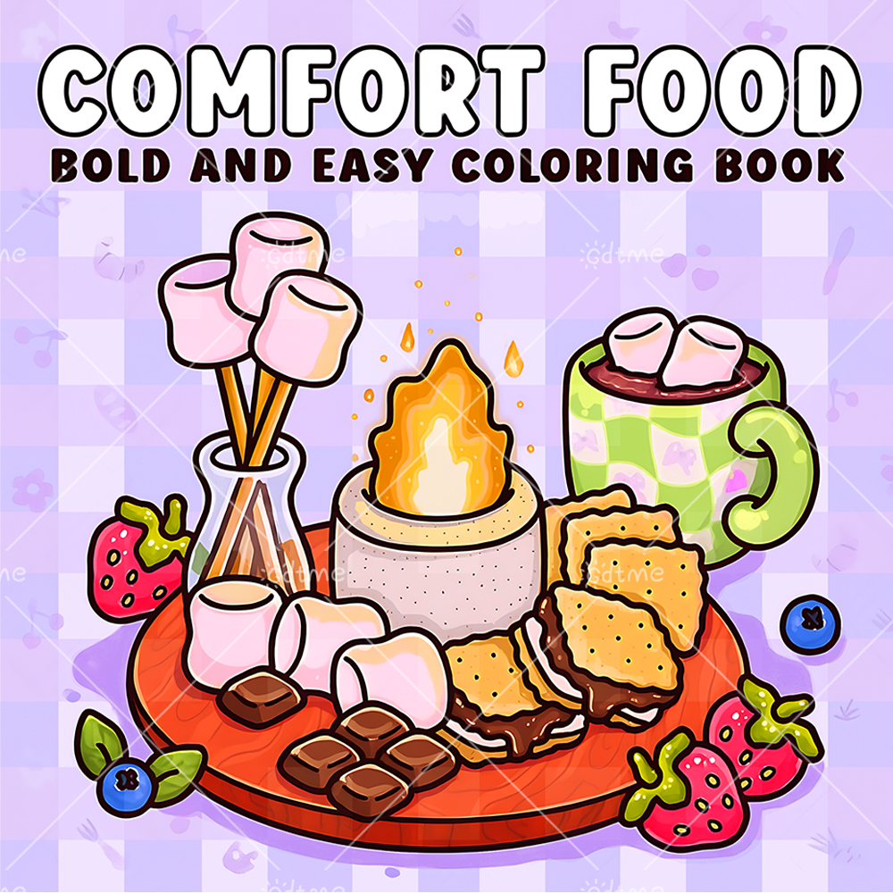 COMFORT FOOD BOLD AND EASY 24  - Food And Snacks Coloring Book Bold And Easy incelemesi ve fiyatı