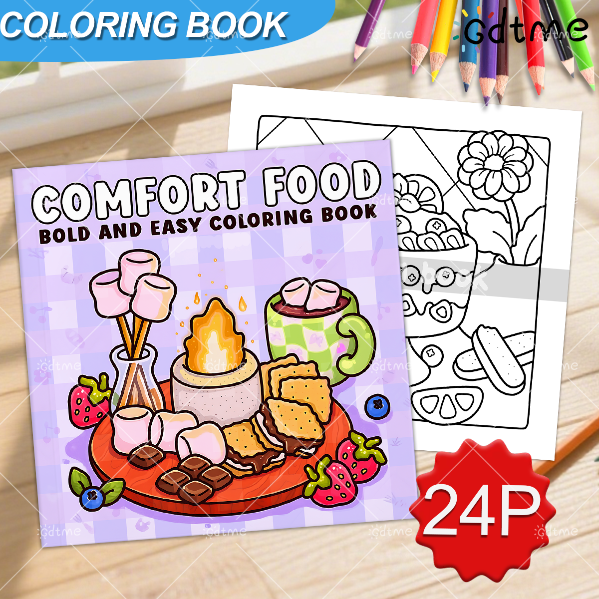 COMFORT FOOD BOLD AND EASY 24  - Food And Snacks Coloring Book Bold And Easy incelemesi ve fiyatı
