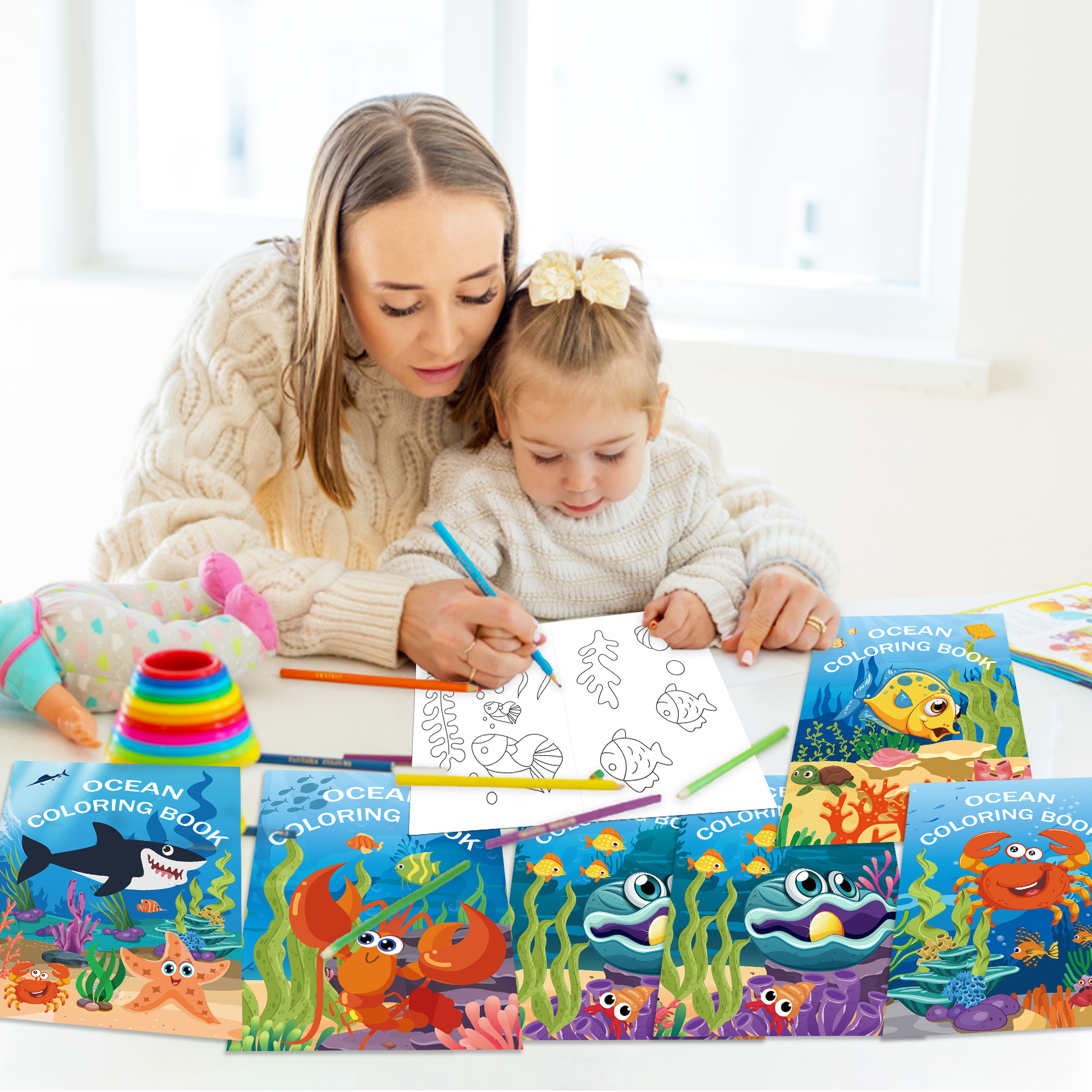 16pcs Cartoon Underwater World - Food And Snacks Coloring Book Bold And Easy incelemesi ve fiyatı