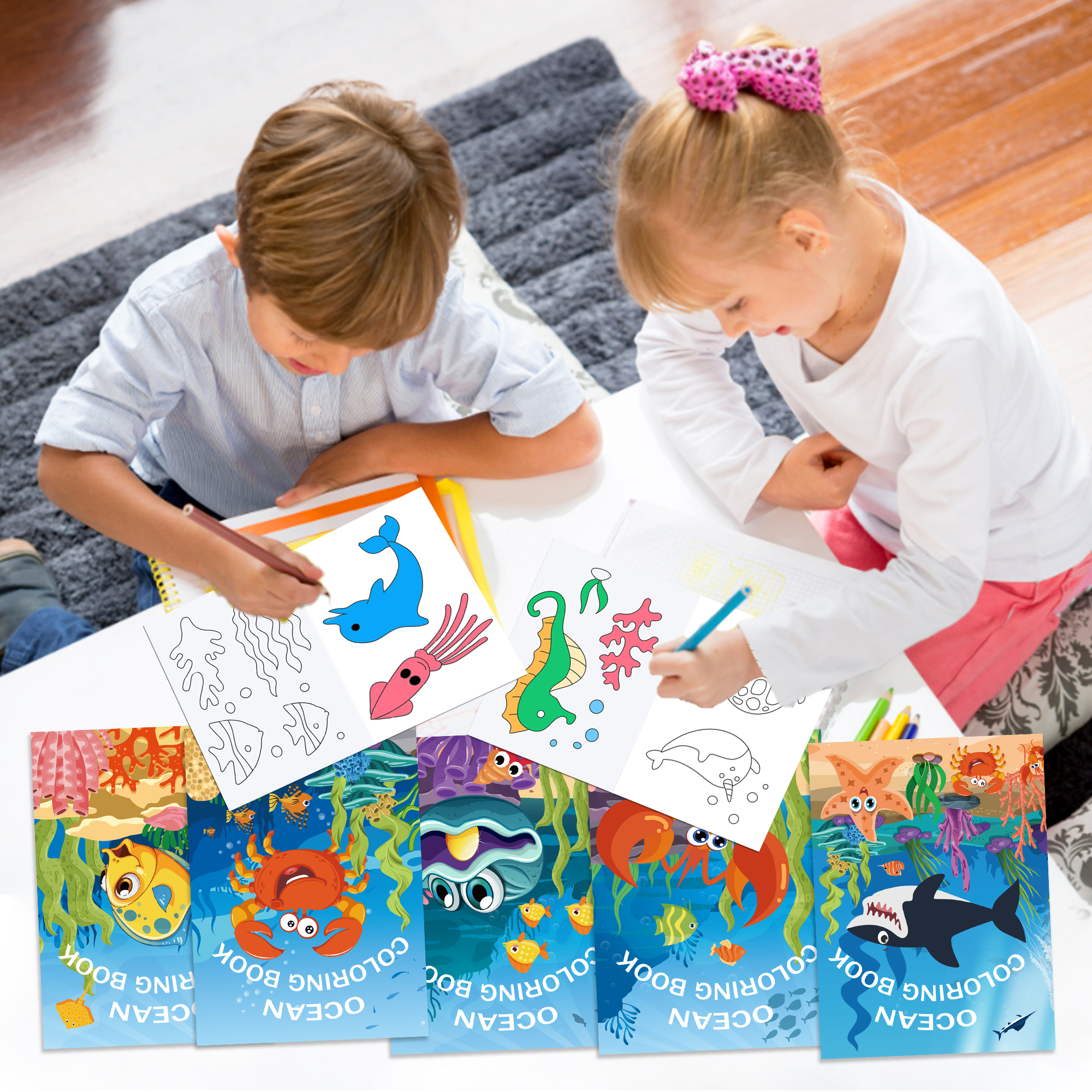 16pcs Cartoon Underwater World - Food And Snacks Coloring Book Bold And Easy incelemesi ve fiyatı