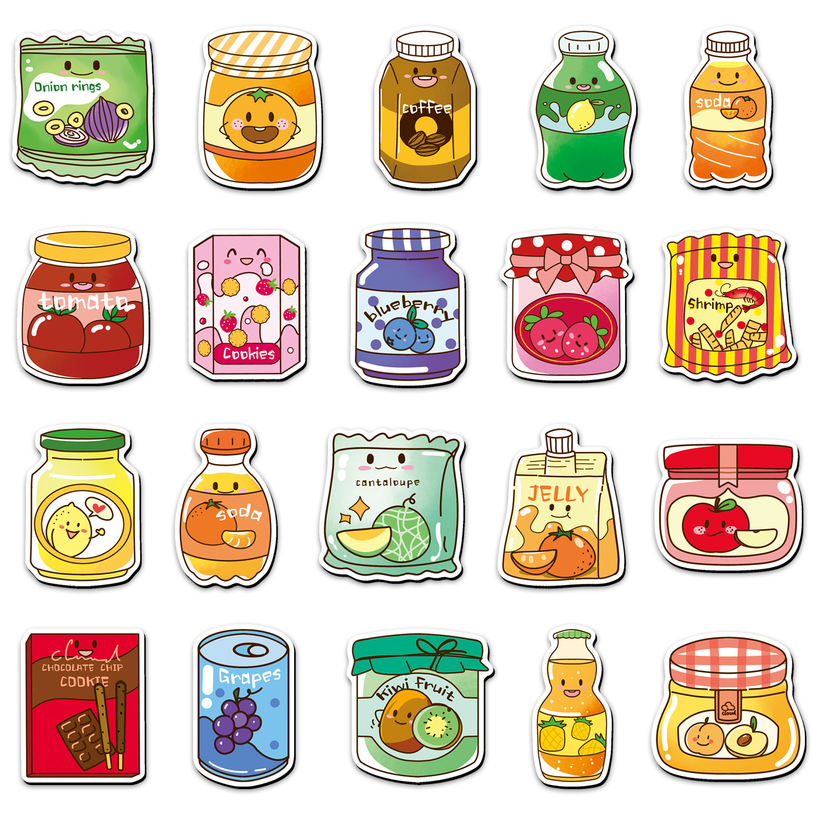 20Pcs/Set Cute Snack Drink Fri - Soft Food Snacks Kids incelemesi ve fiyatı