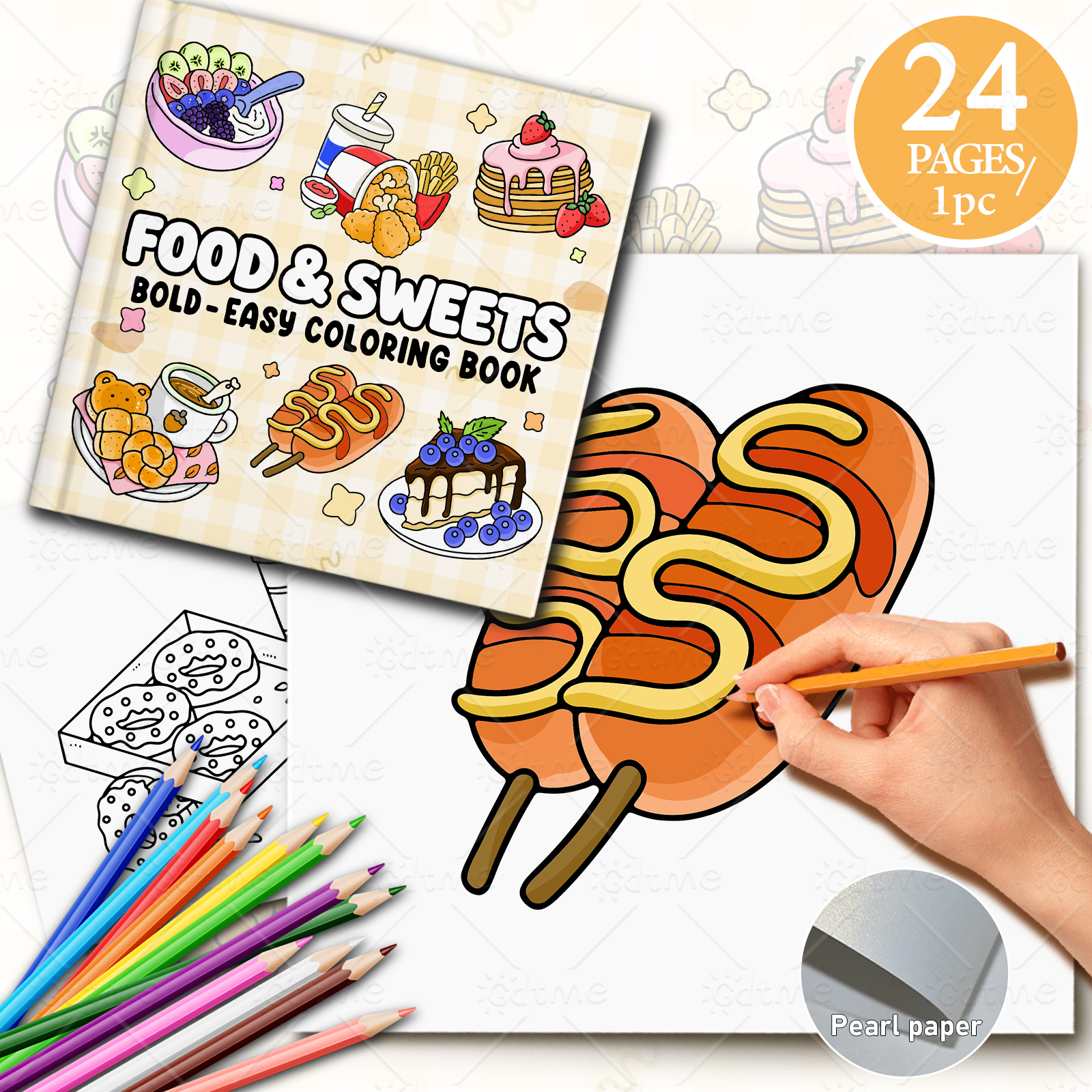 FOOD SWEETS Bold-easy Patterns - Food And Snacks Coloring Book Bold And Easy incelemesi ve fiyatı