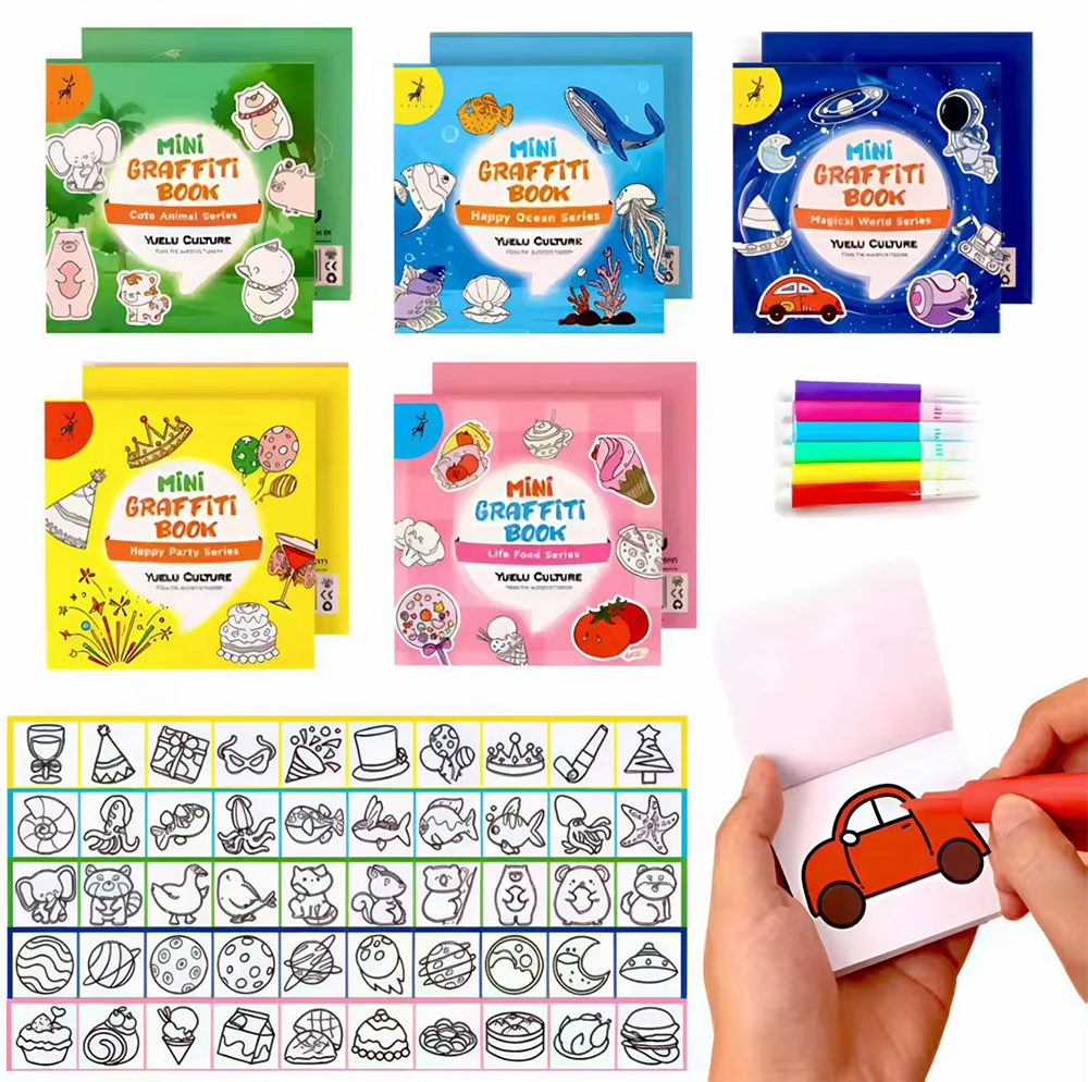 50Sheets Mini Graffiti Noteboo - Food And Snacks Coloring Book Bold And Easy incelemesi ve fiyatı
