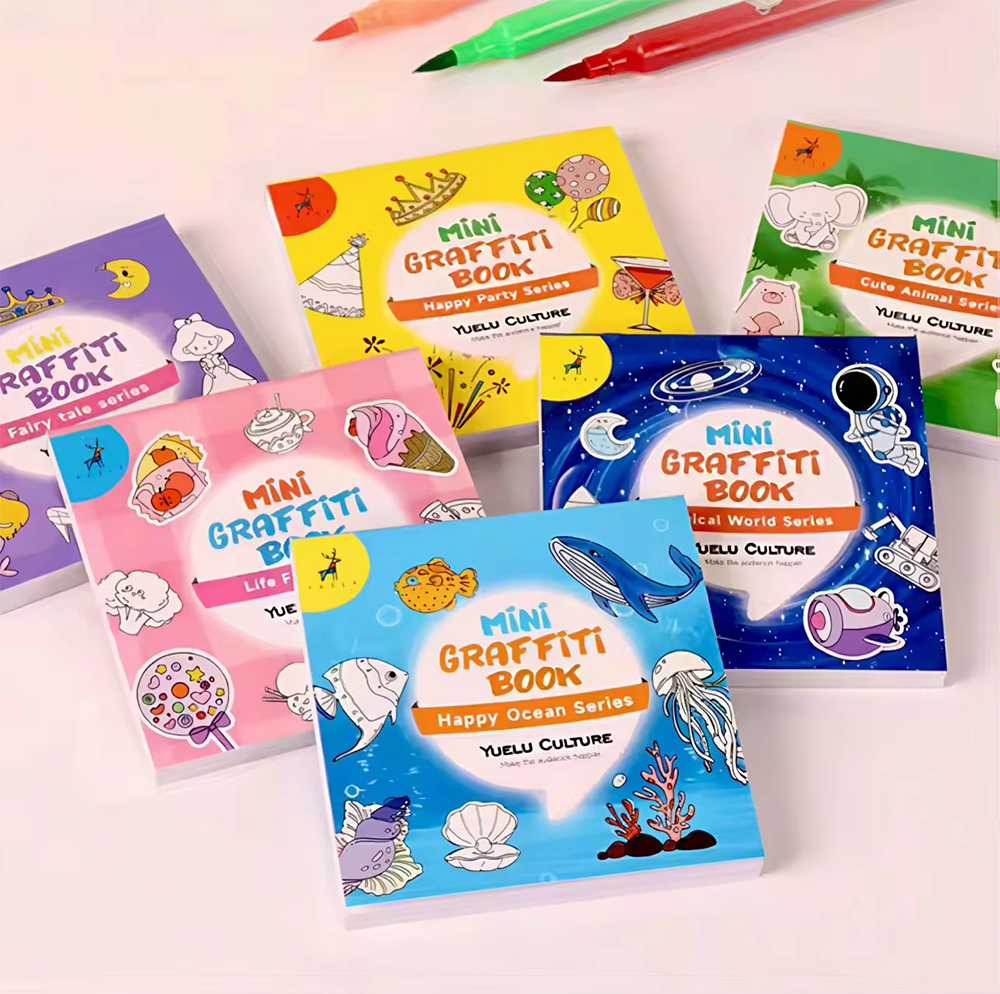 50Sheets Mini Graffiti Noteboo - Food And Snacks Coloring Book Bold And Easy incelemesi ve fiyatı