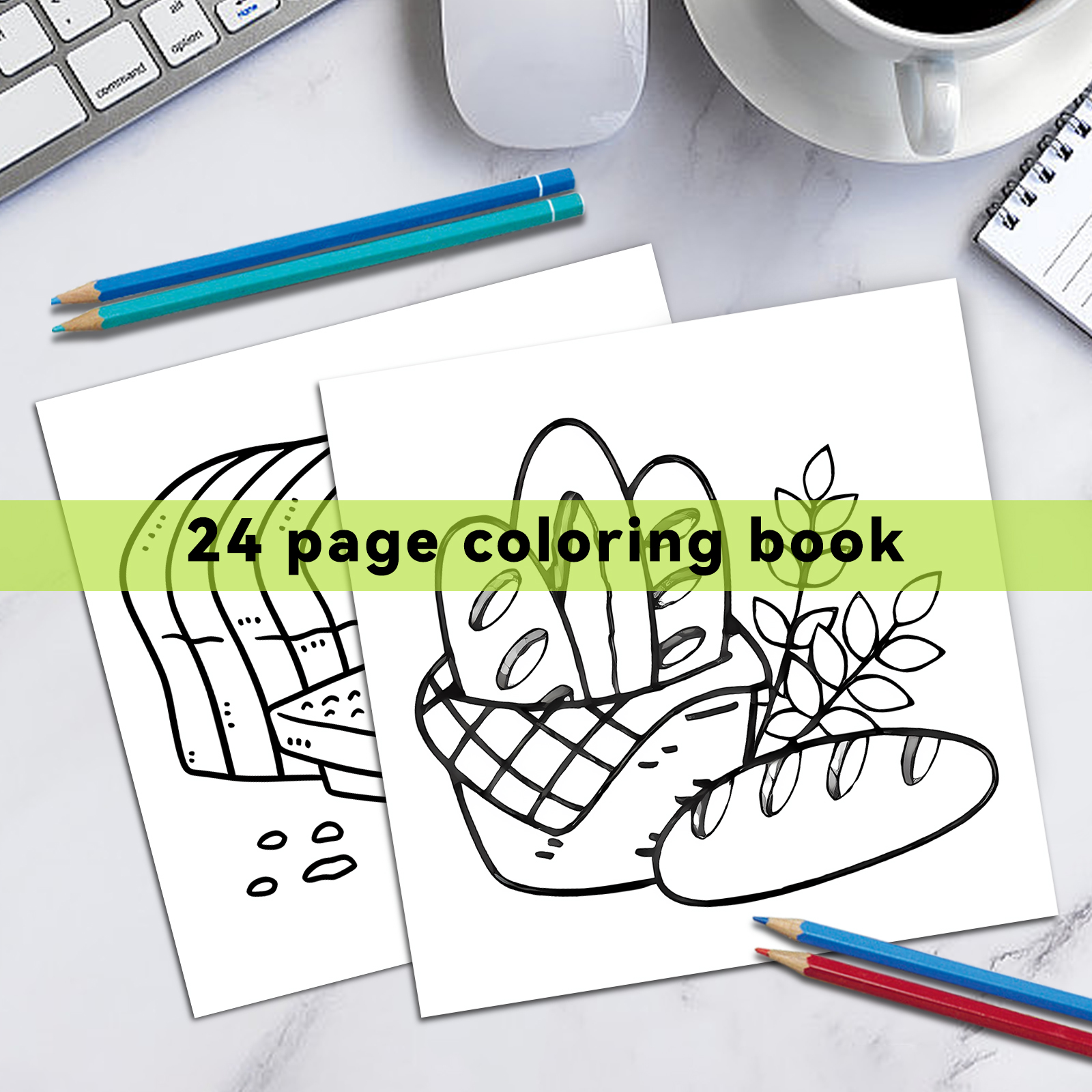 FOOD AND SNACK Coloring Book F - Food And Snacks Coloring Book Bold And Easy incelemesi ve fiyatı