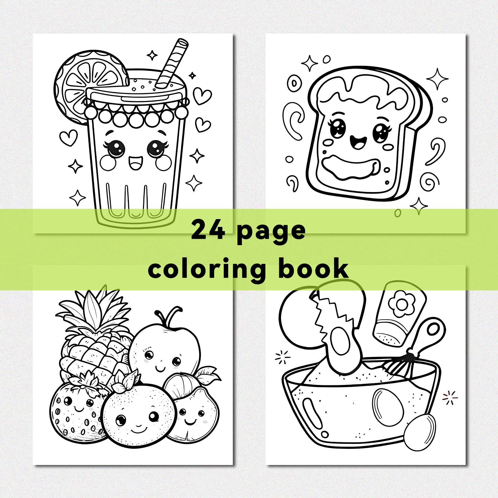 FOOD AND SNACK Coloring Book F - Food And Snacks Coloring Book Bold And Easy incelemesi ve fiyatı