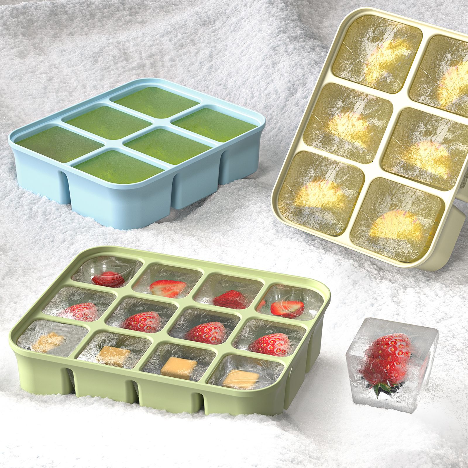3Pcs Silicone Baby Food Freeze - Homemade Food Snacks incelemesi ve fiyatı