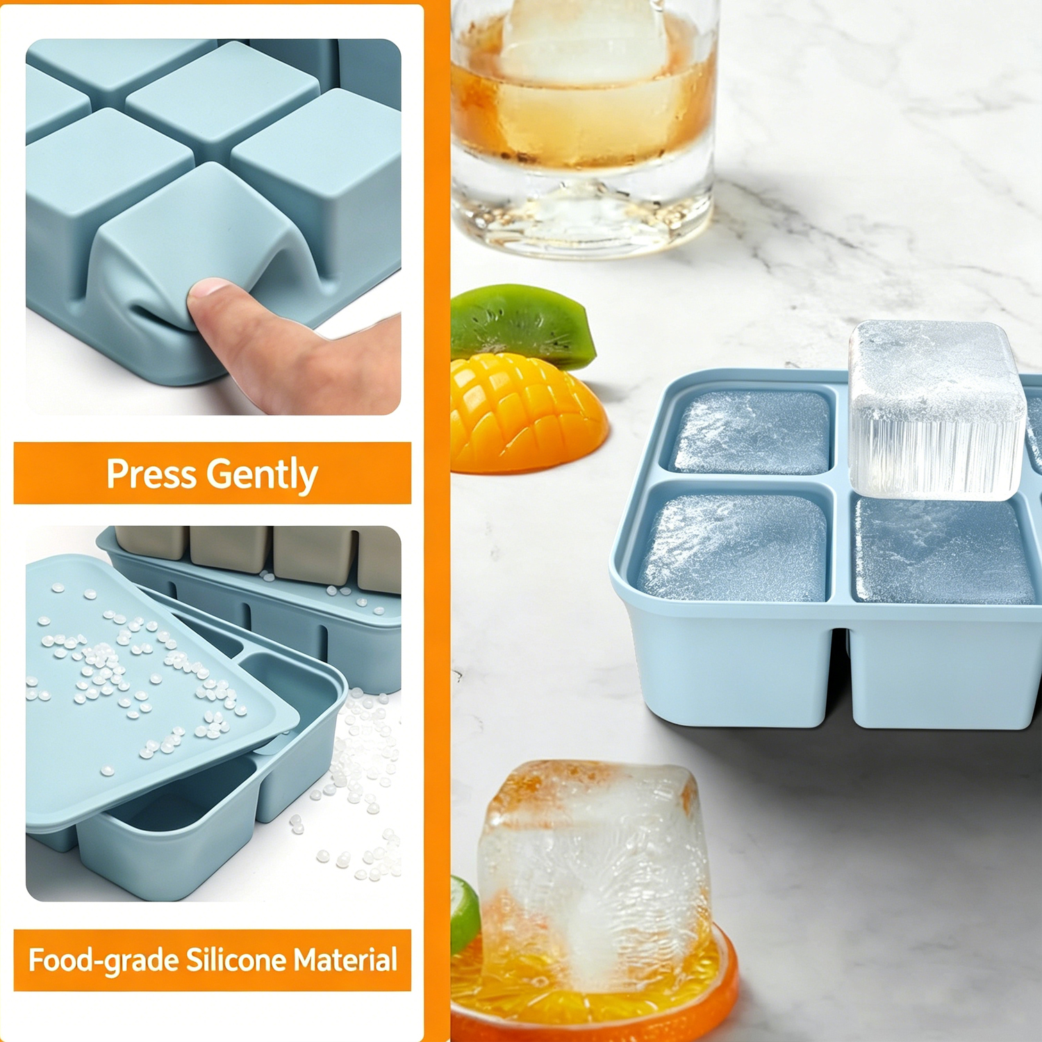 3Pcs Silicone Baby Food Freeze - Homemade Food Snacks incelemesi ve fiyatı