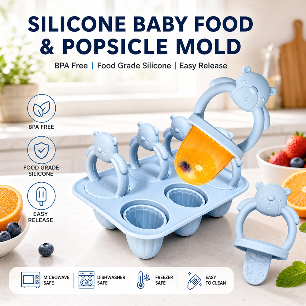 6-compartment silicone bear po - Homemade Food Snacks incelemesi ve fiyatı