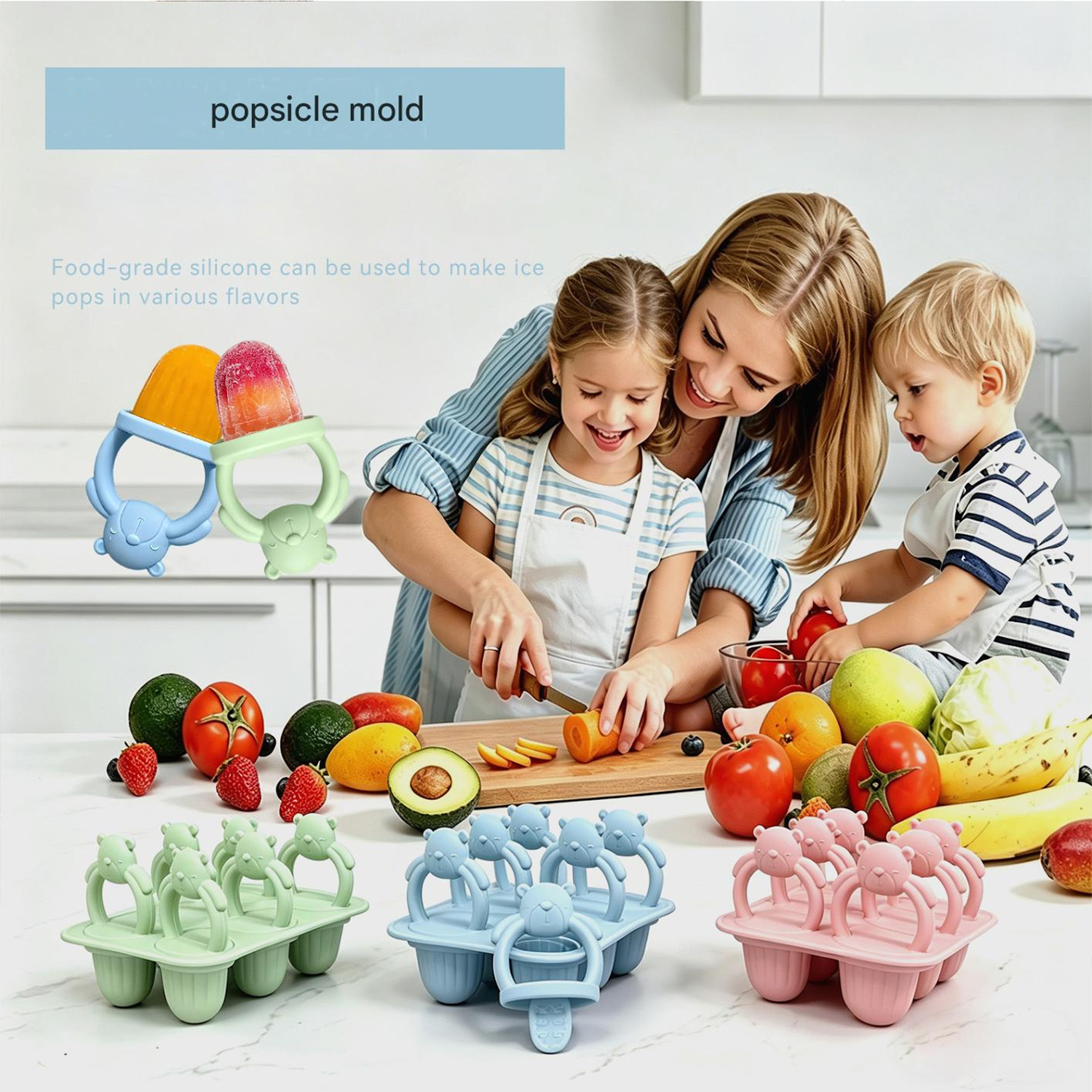 6-compartment silicone bear po - Homemade Food Snacks incelemesi ve fiyatı