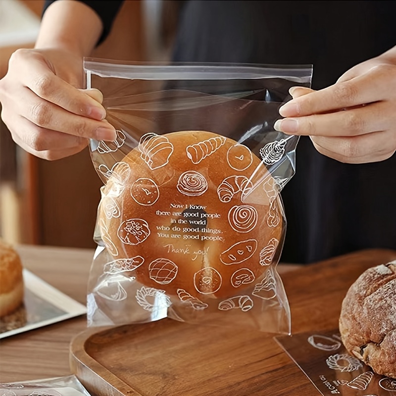 50Pcs Clear Self-Sealing Bread - Homemade Food Snacks incelemesi ve fiyatı
