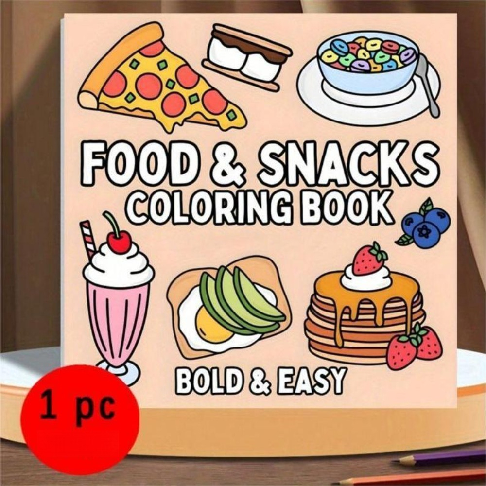 Food and Snacks Coloring Book  - Food And Snacks Coloring Book Bold And Easy incelemesi ve fiyatı