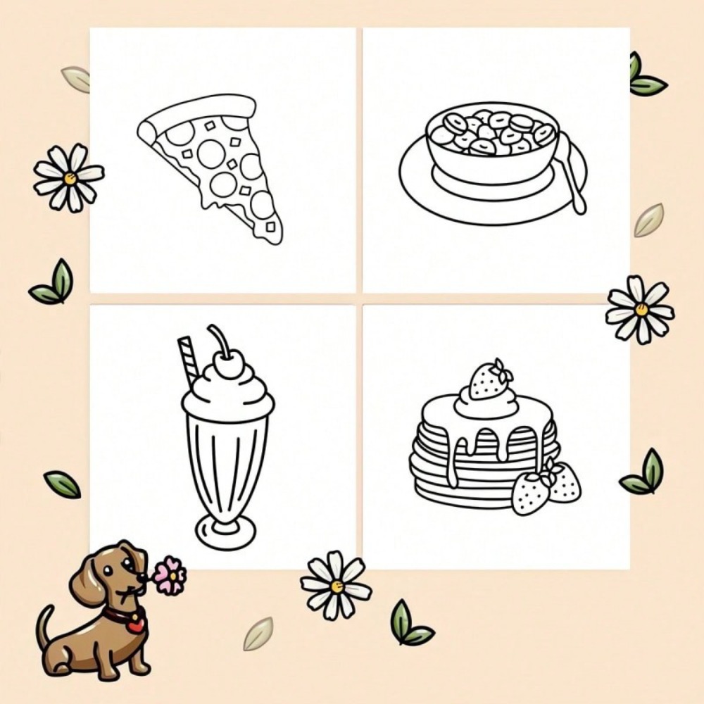 Food and Snacks Coloring Book  - Food And Snacks Coloring Book Bold And Easy incelemesi ve fiyatı