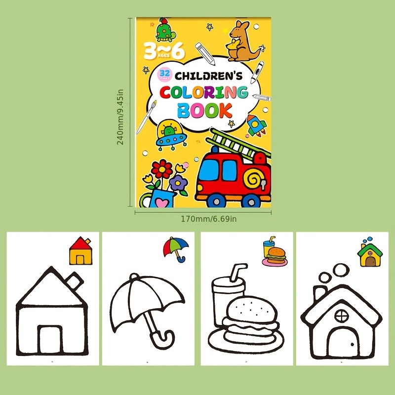 Children's Drawing Book, Conta - Food And Snacks Coloring Book Bold And Easy incelemesi ve fiyatı