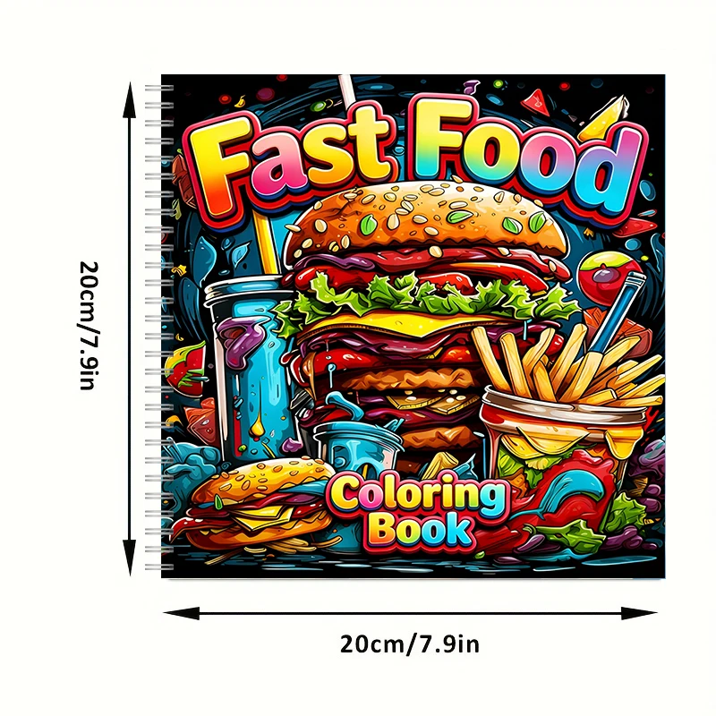 Fast Food Coloring Book for Ad - Food And Snacks Coloring Book Bold And Easy incelemesi ve fiyatı